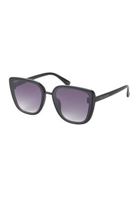 Plastic Backframe Square Metal Bridge Sunglasses