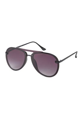 Vince Camuto Women's Metal Aviator Backframe Shield Sunglasses