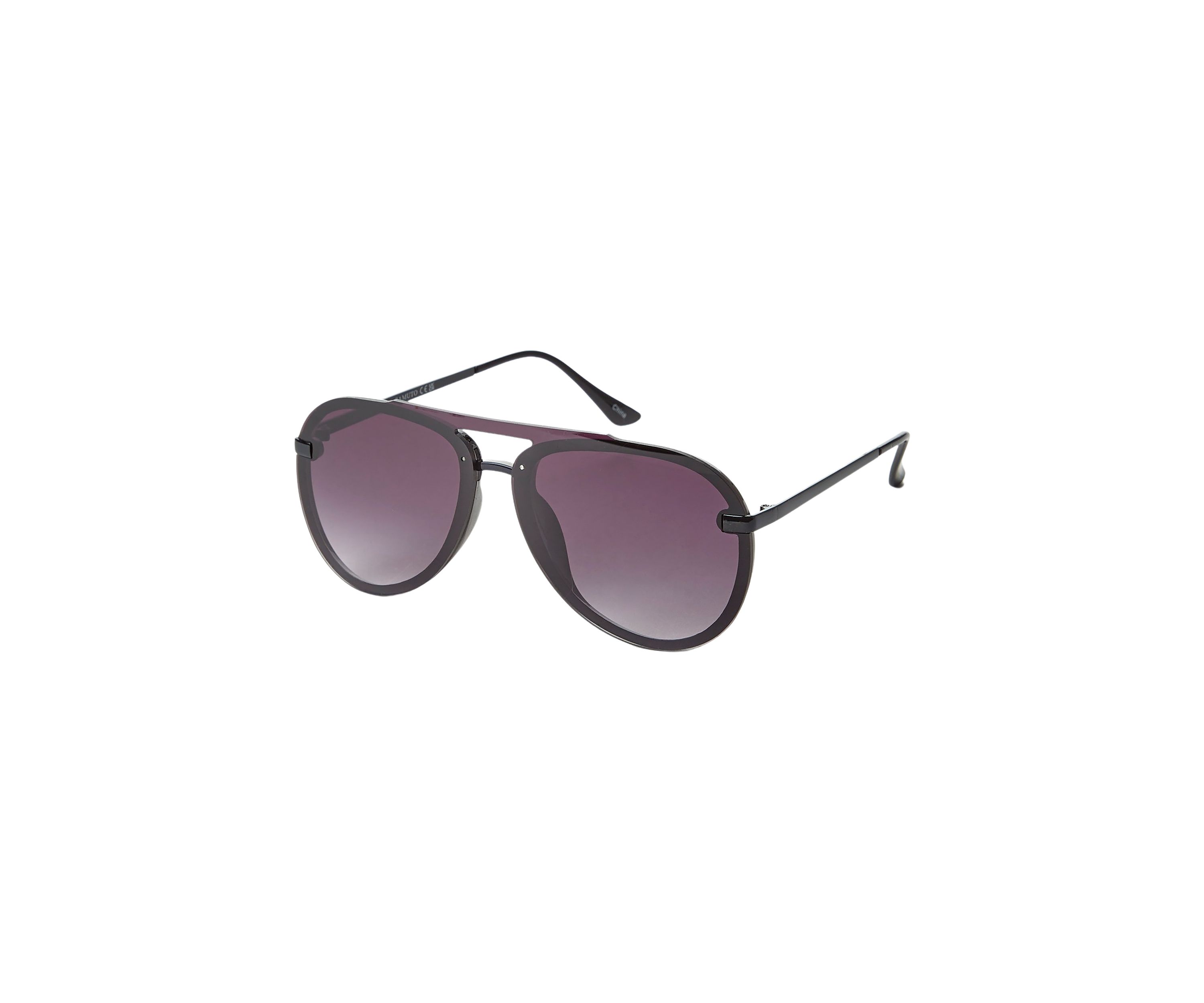 Metal Aviator Backframe Shield Sunglasses
