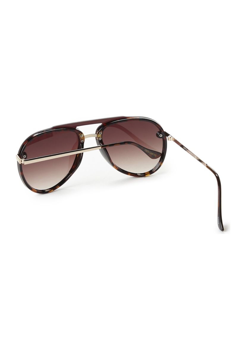 Vince Camuto Metal Aviator Backframe Shield Sunglasses | Belk display picture 1
