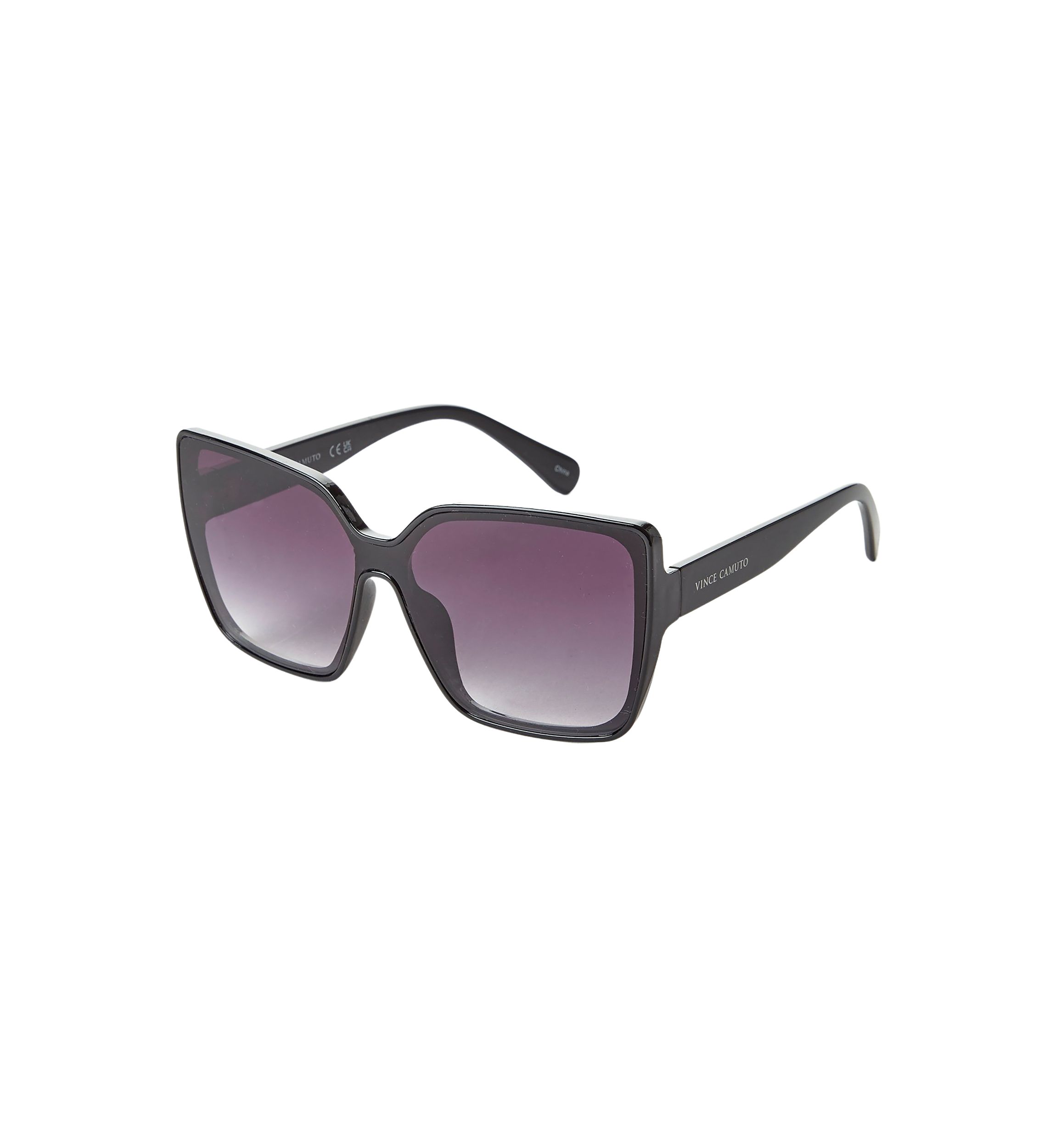 Plastic Flush Lens Square Sunglasses