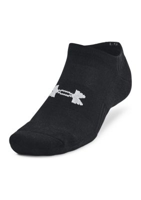 Under Armour Women's Unisex UA Training Cotton 6-Pack No Show Socks, Black, Small