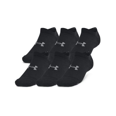 Under Armour Essential Cushion No Show Socks - 6 Pack, Black