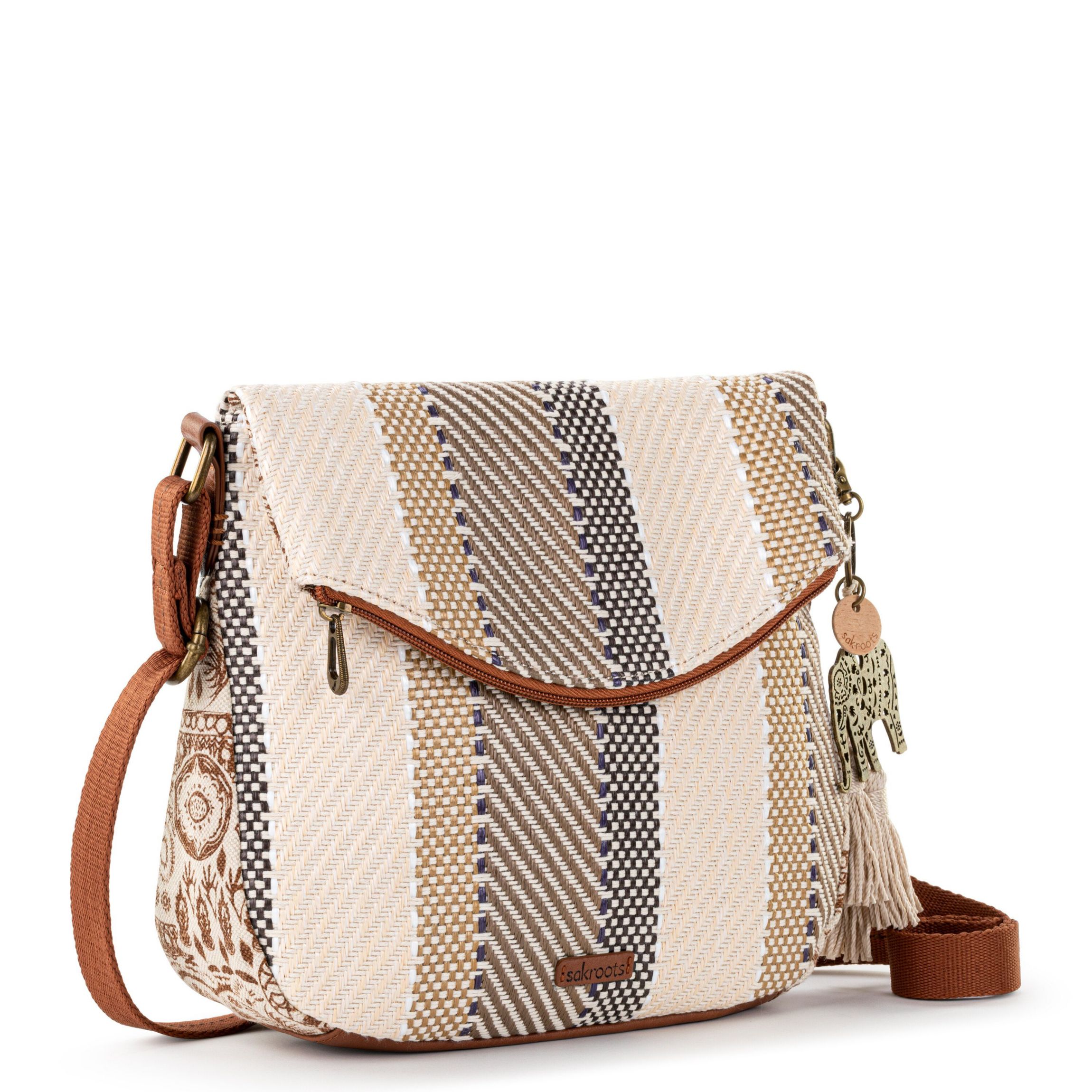 Sakroots Woven Canvas Foldover Crossbody