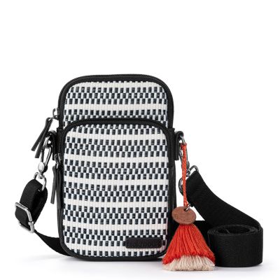 Sakroots Koa Adjustable Smartphone Crossbody, White