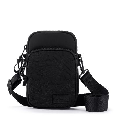 Sakroots Koa Adjustable Smartphone Crossbody, Black