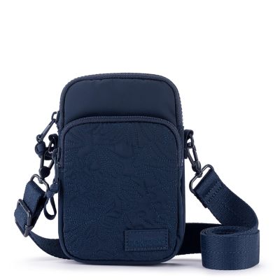 Sakroots Koa Adjustable Smartphone Crossbody, Navy Blue