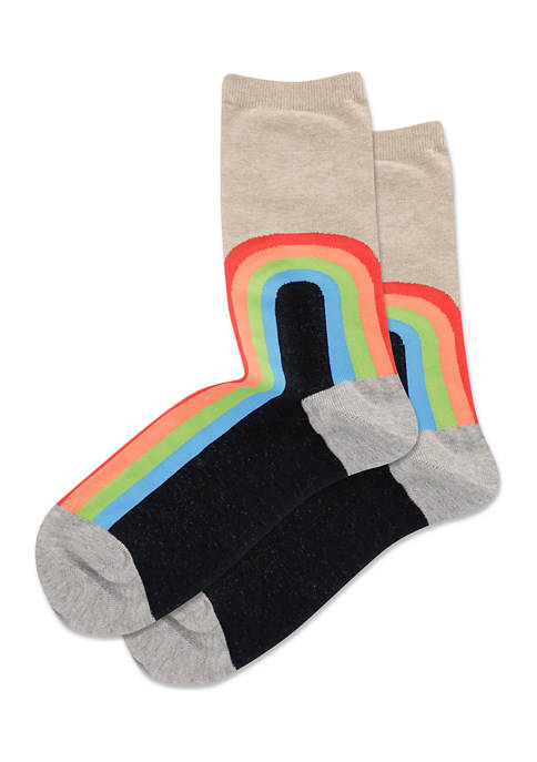 Womens Rainbow Crew Socks