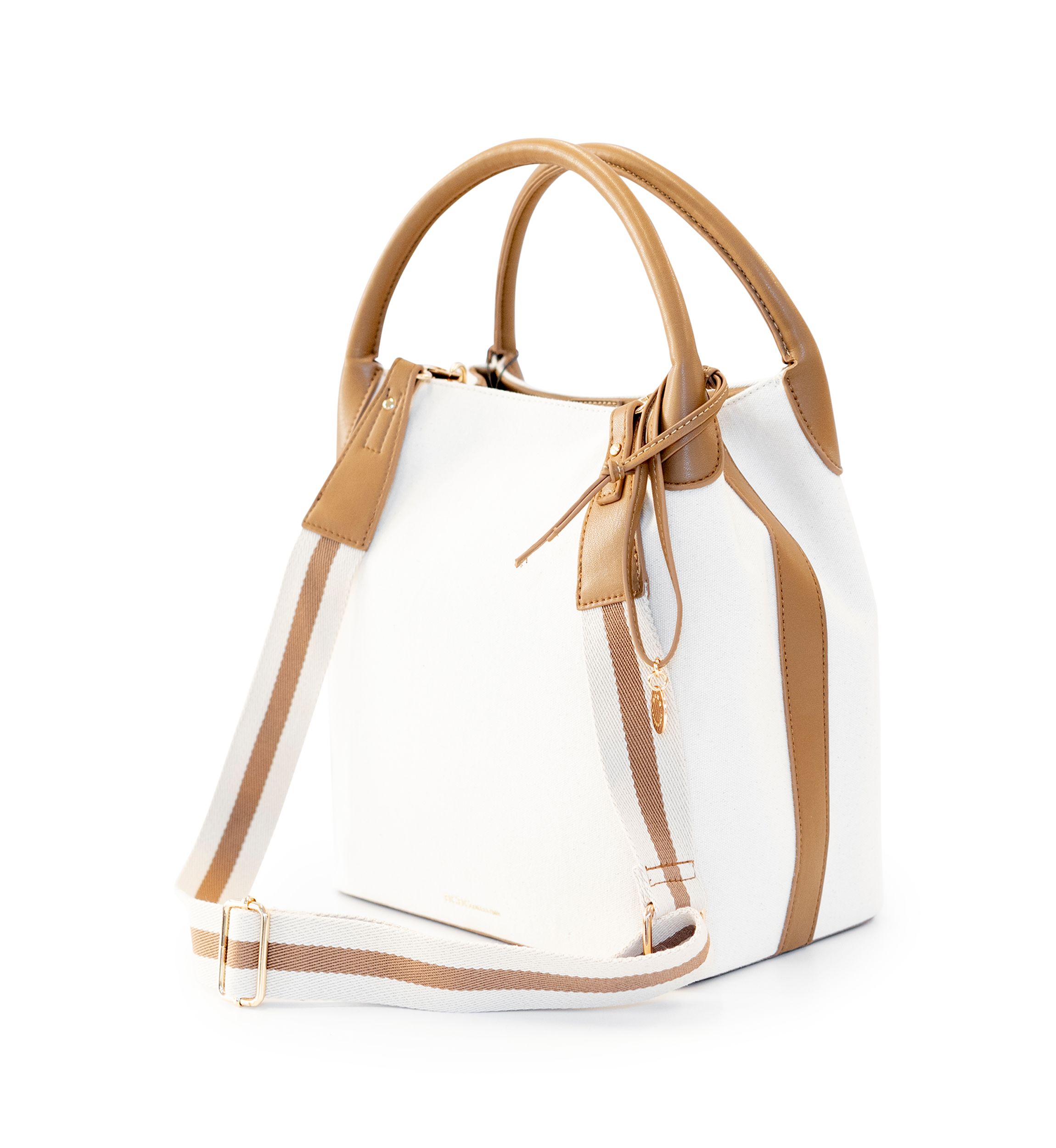 Canvas Hobo Bag with Charms