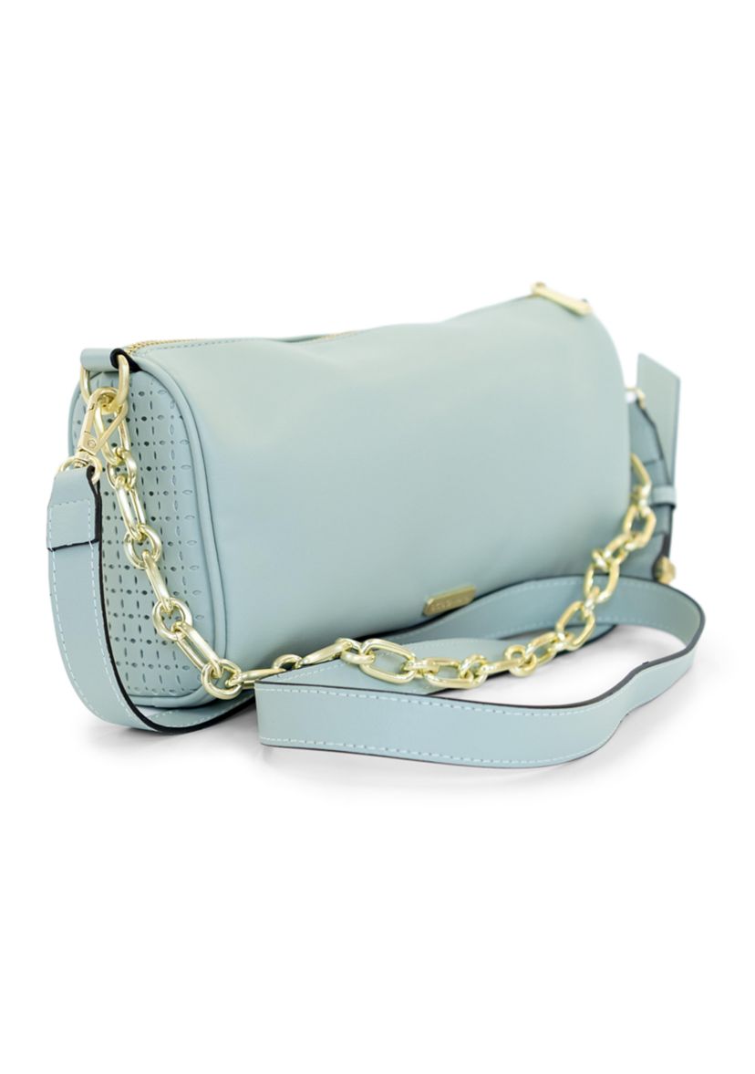 Lasercut Barrel Shoulder Bag
