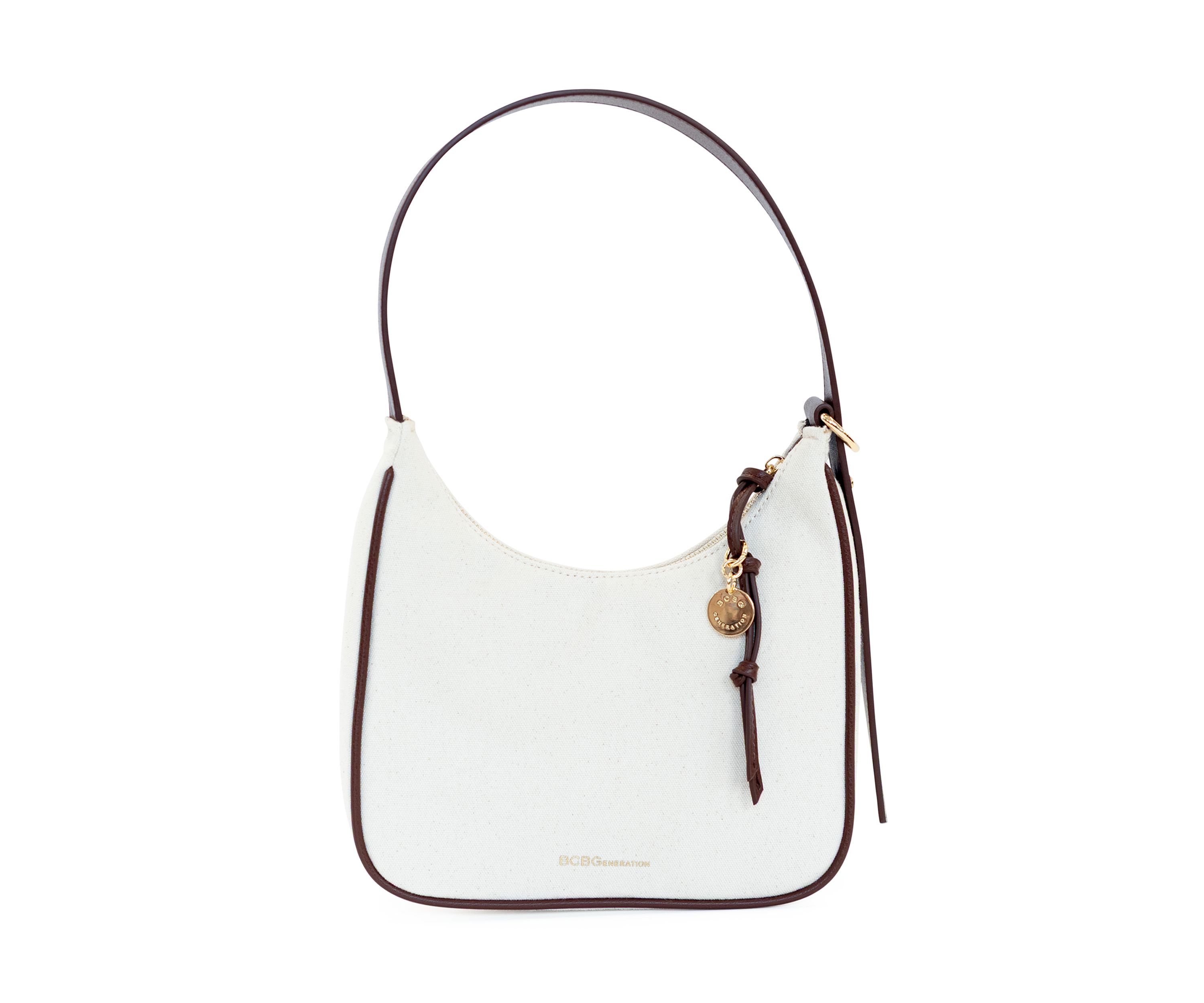 Canvas Shoulder Bag with Charms