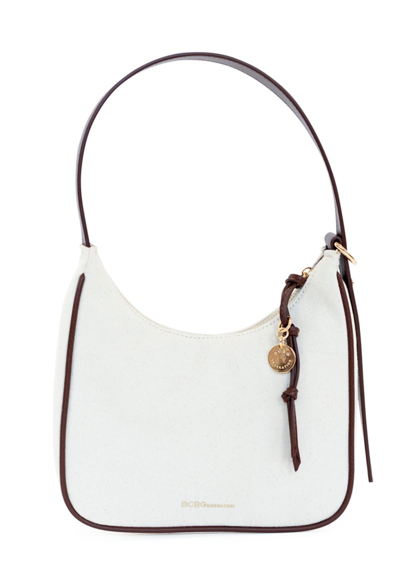 Canvas Shoulder Bag with Charms