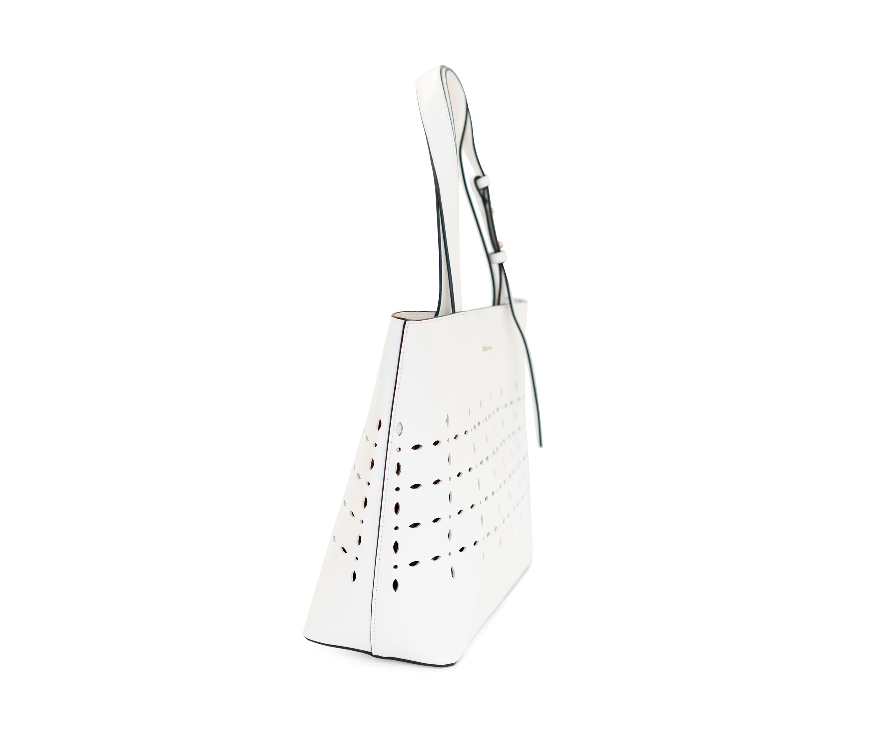 Laser Cut Tote with Straw Clutch