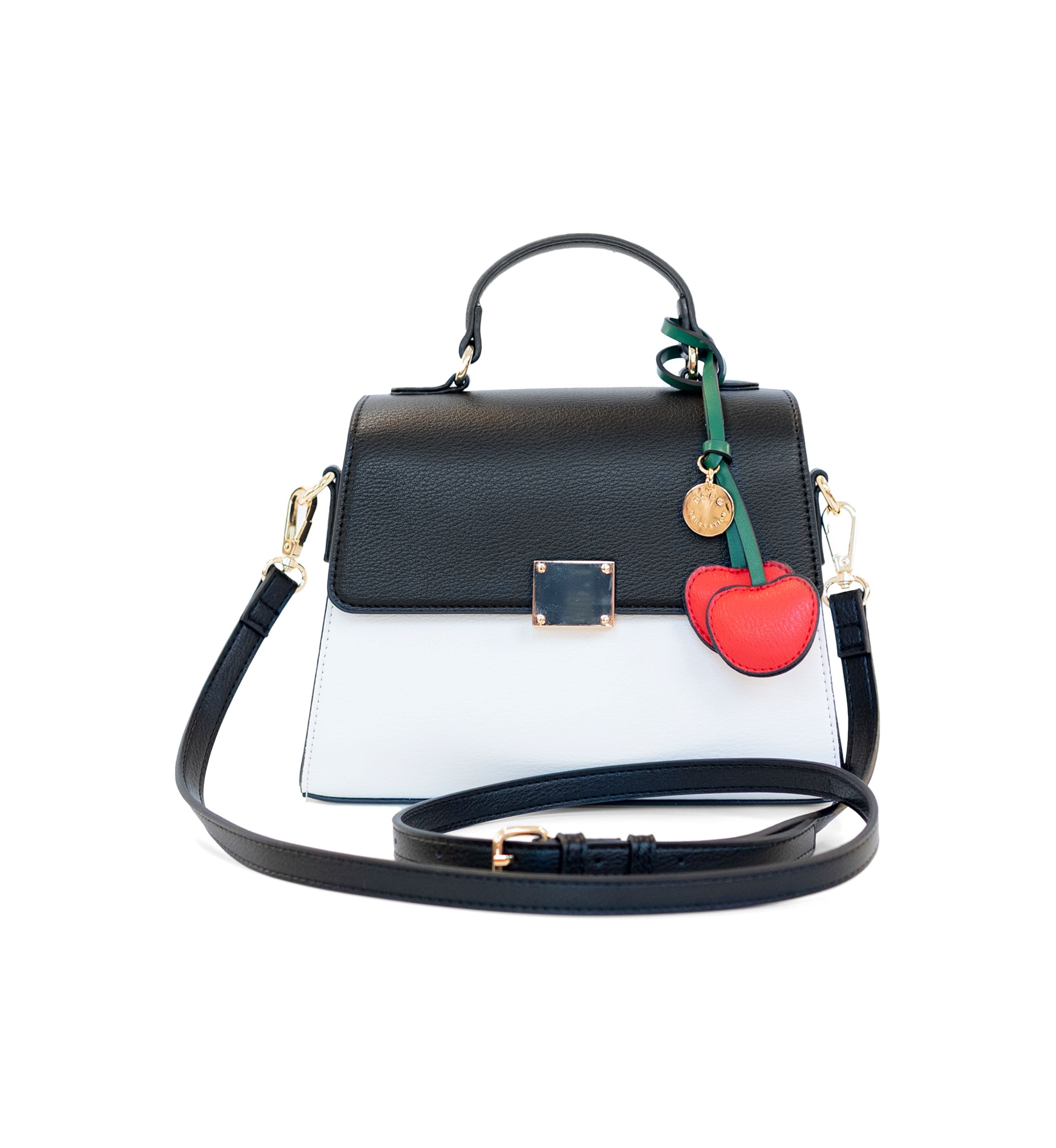 Top Handle Crossbody Bag with Charm 