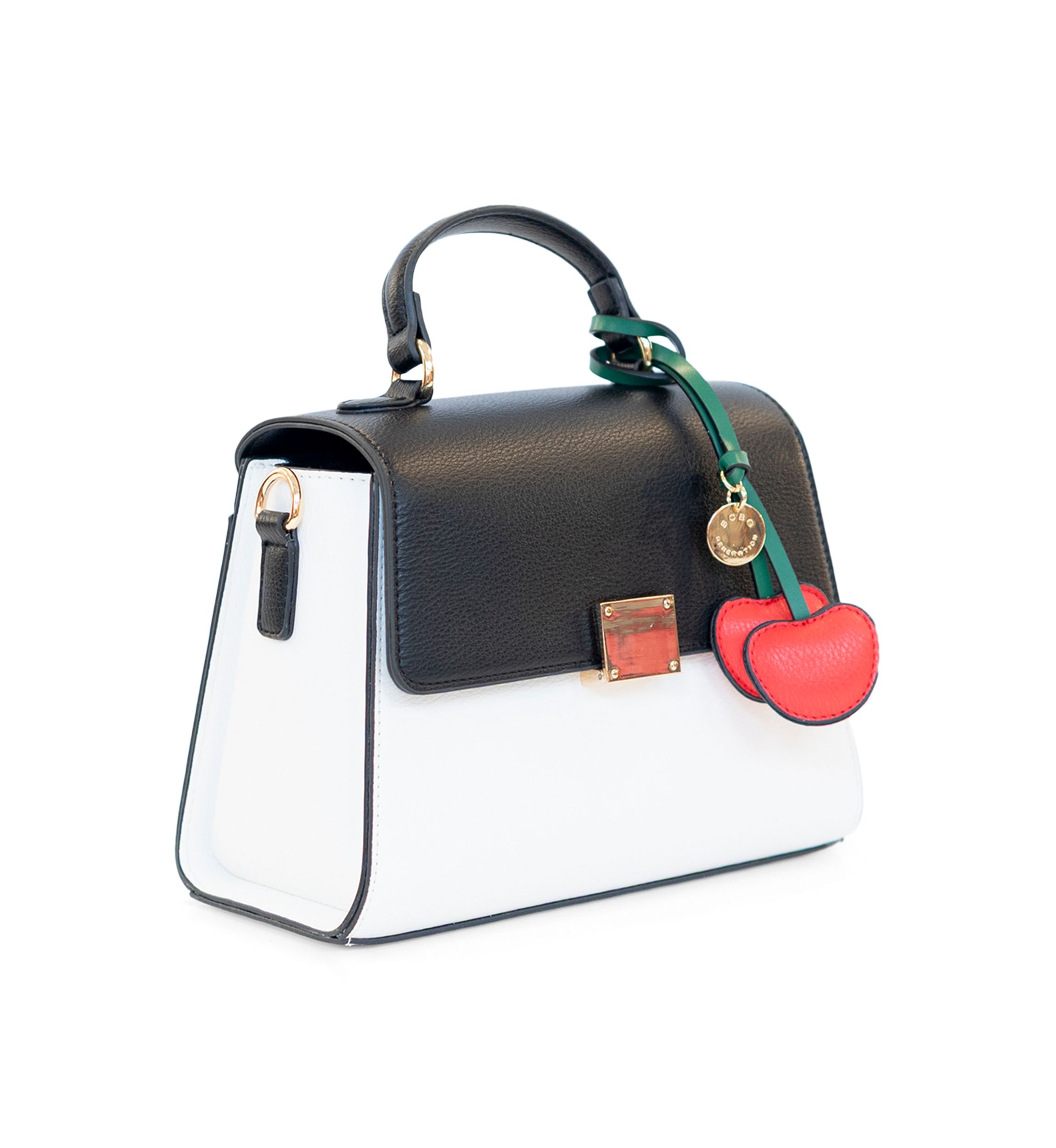 Top Handle Crossbody Bag with Charm 