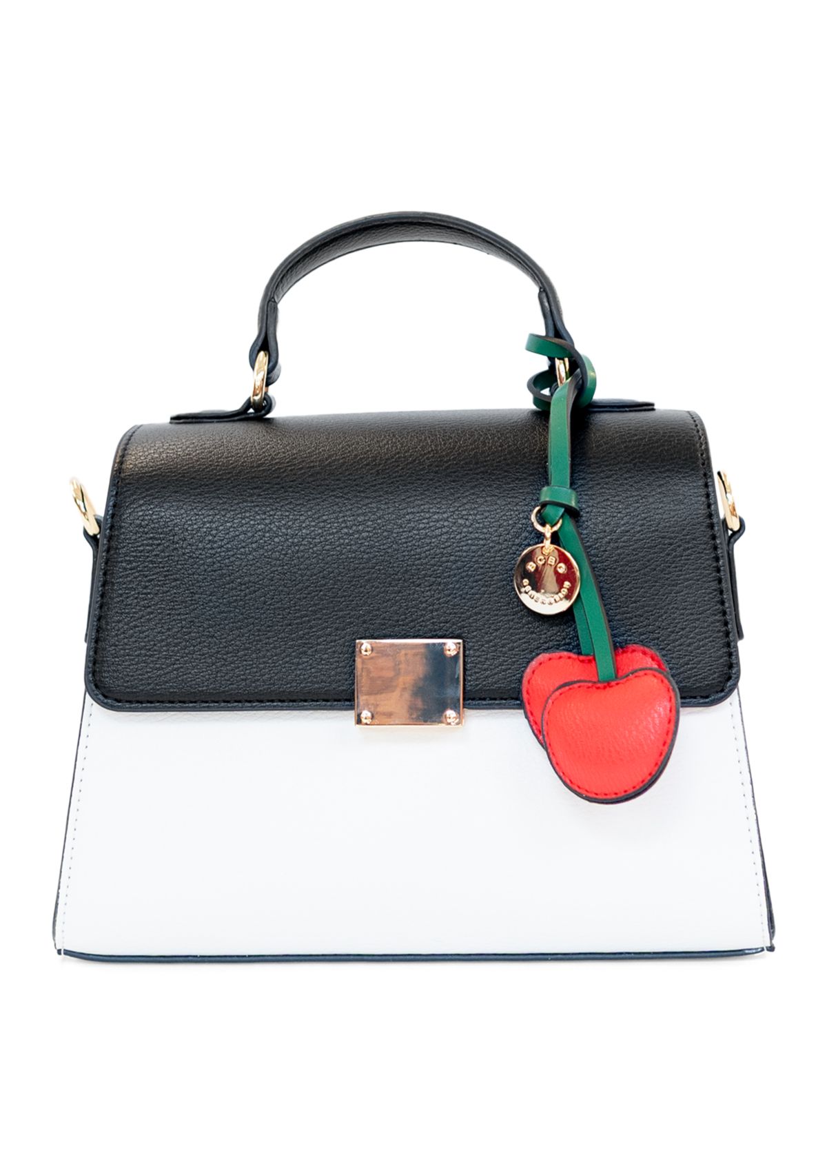 Top Handle Crossbody Bag with Charm 