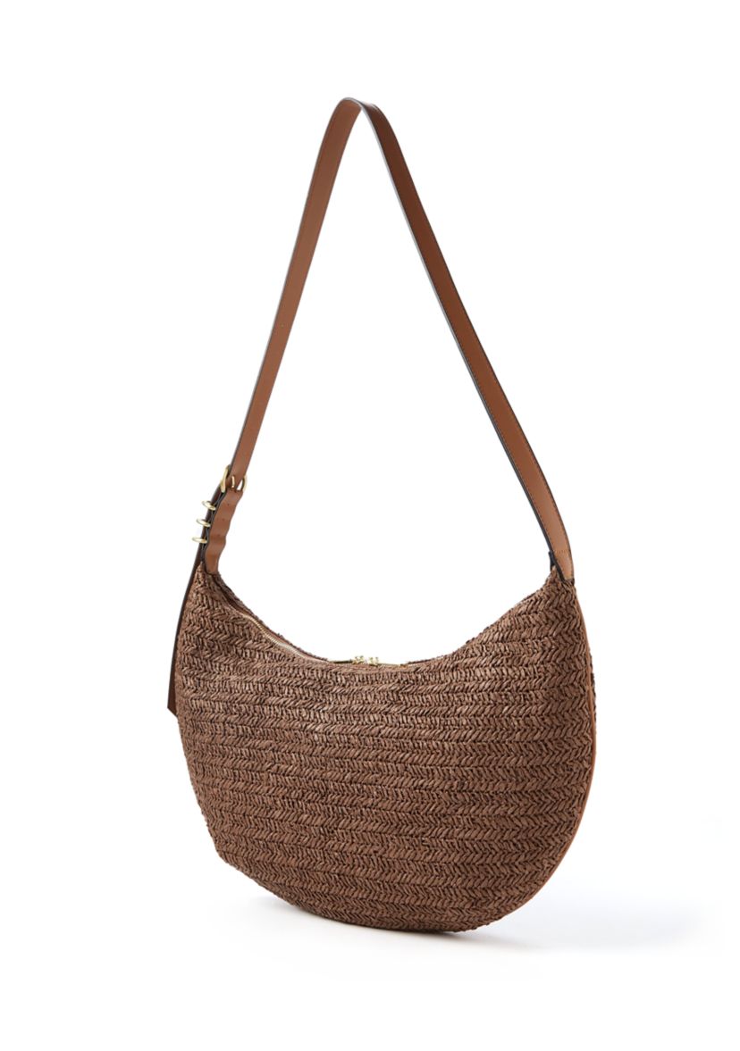 Slouchy Straw Convertible Bag
