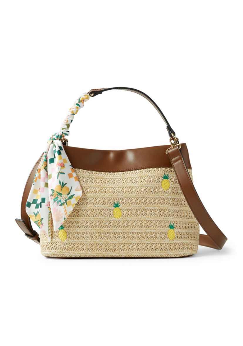 BCBGeneration Double Compartment Satchel with Woven Chain Handle