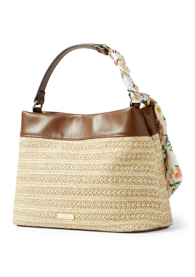BCBGeneration Double Compartment Satchel with Woven Chain Handle