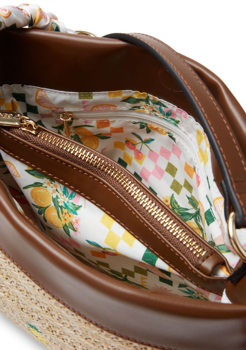 BCBGeneration Double Compartment Satchel with Woven Chain Handle