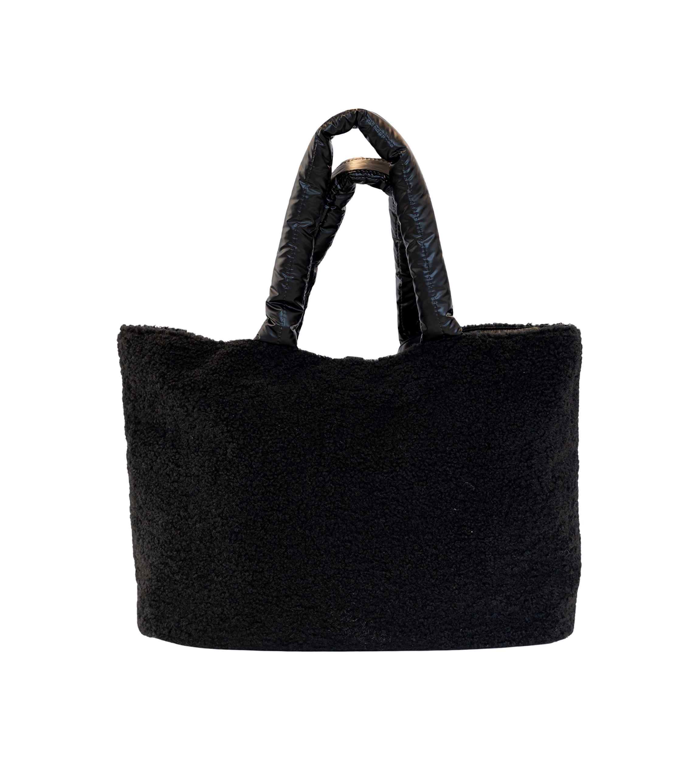 Reversible Sherpa Nylon Tote with Pouch