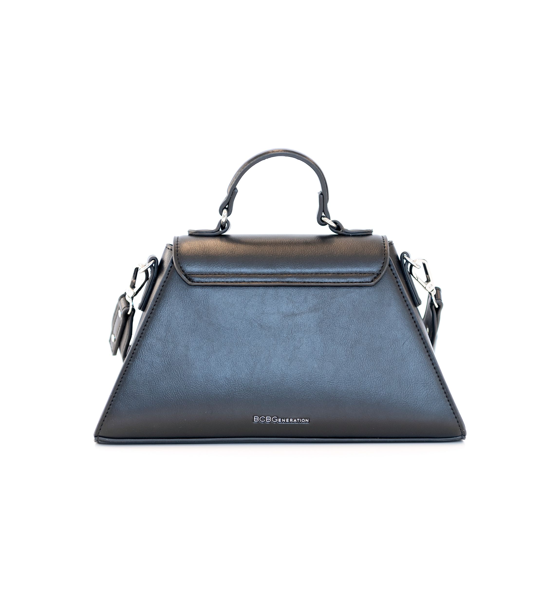 Angular Top Handle Turnlock Satchel