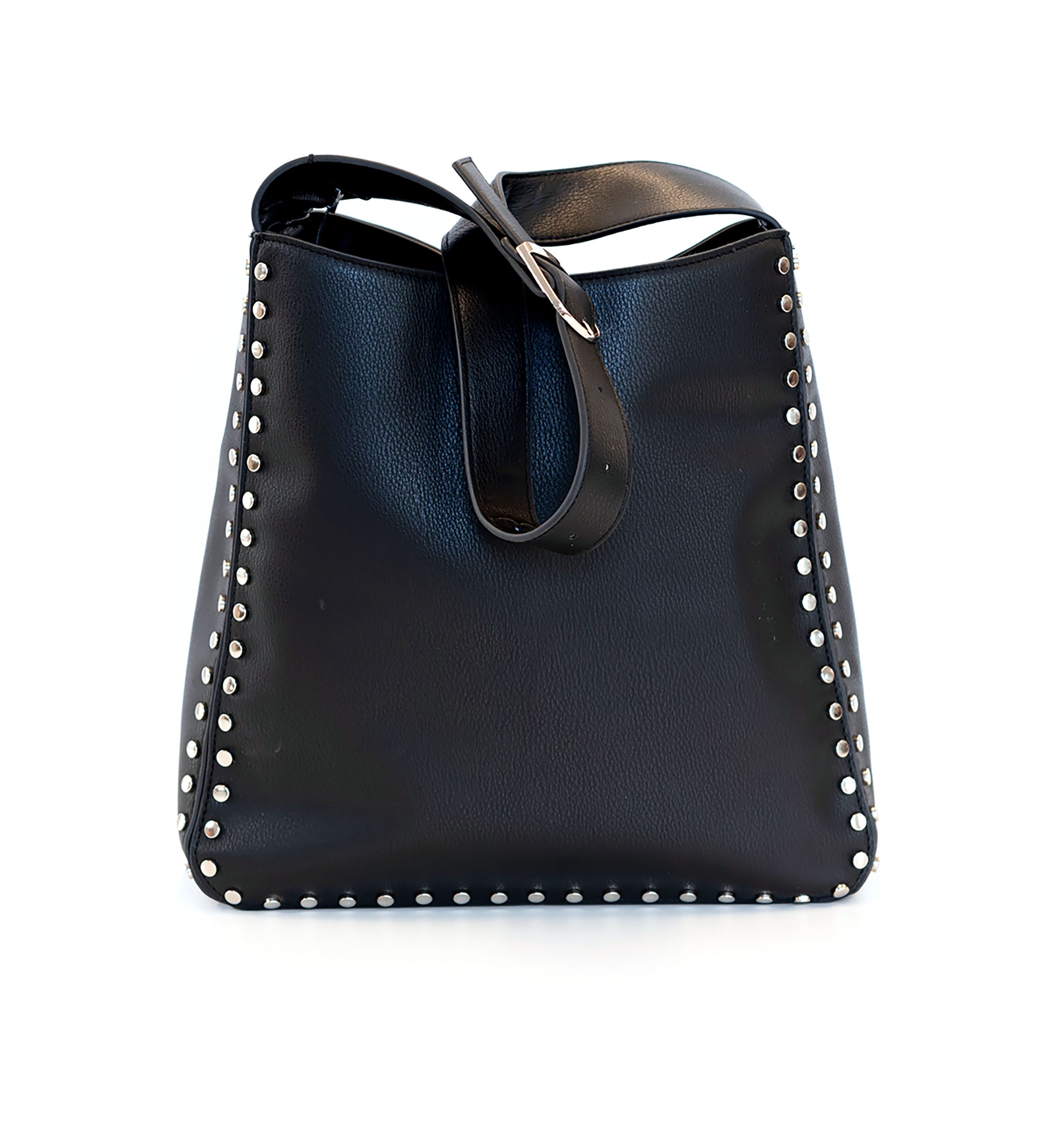Studded Edge Hobo Bag with Card Holder