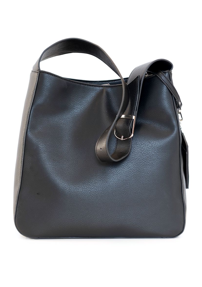 Studded Edge Hobo Bag with Card Holder
