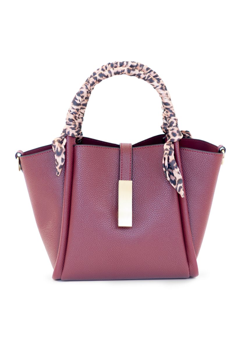 Scarf Handle Satchel 