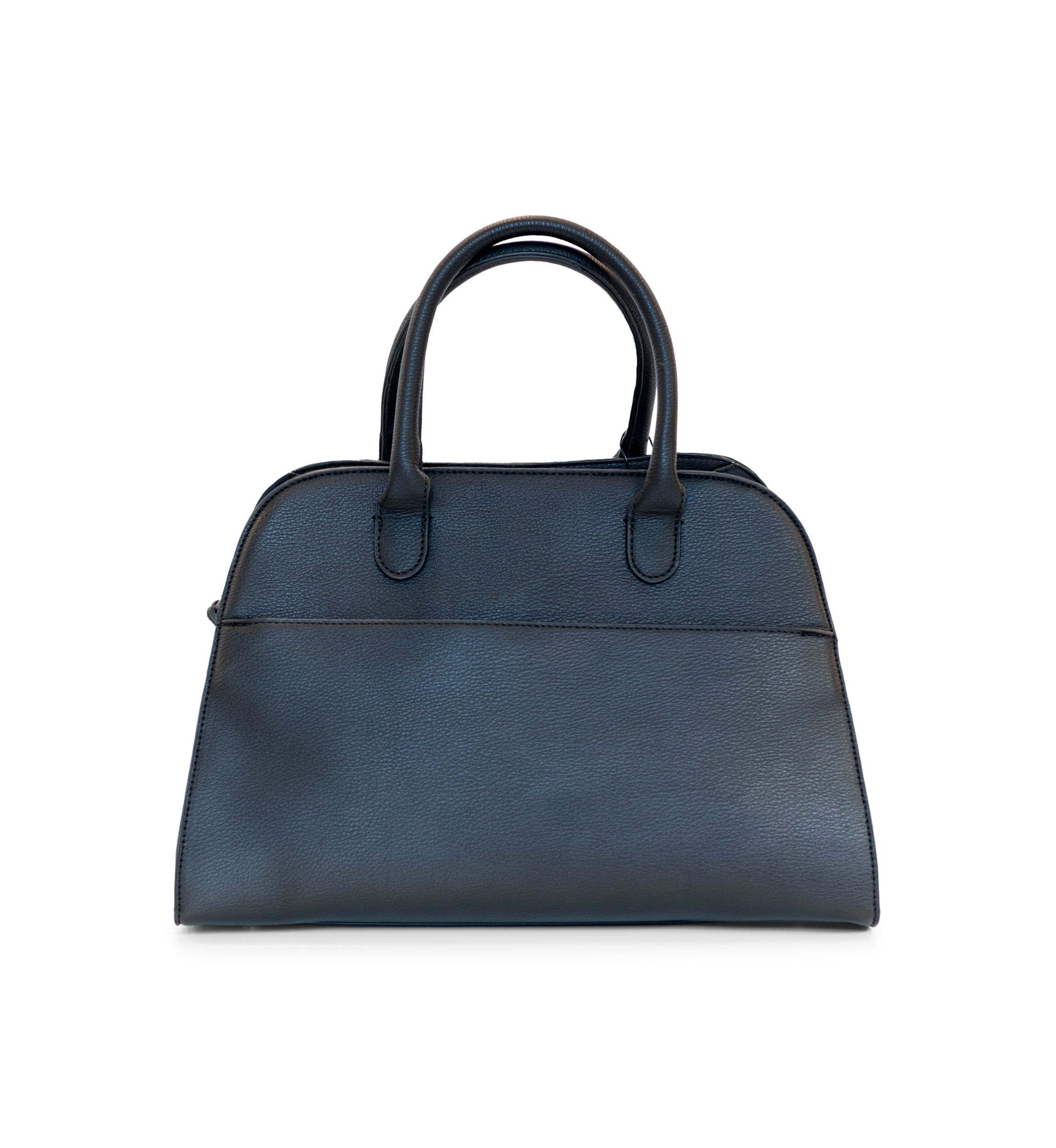 Structured Satchel with Bear Charm 