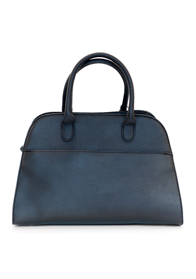 Structured Satchel with Bear Charm 