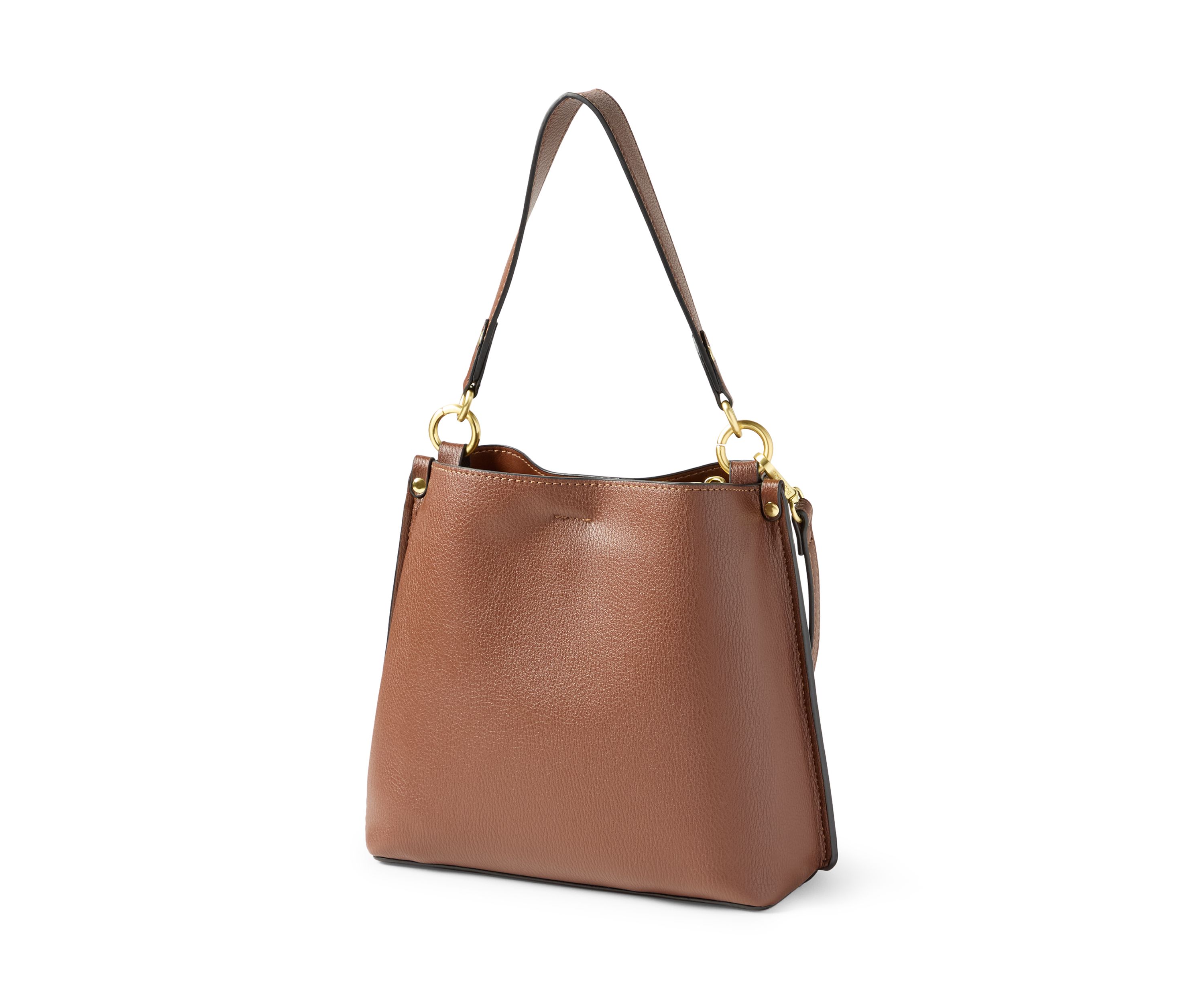 Triple Entry Turnlock Bucket Bag with Charm