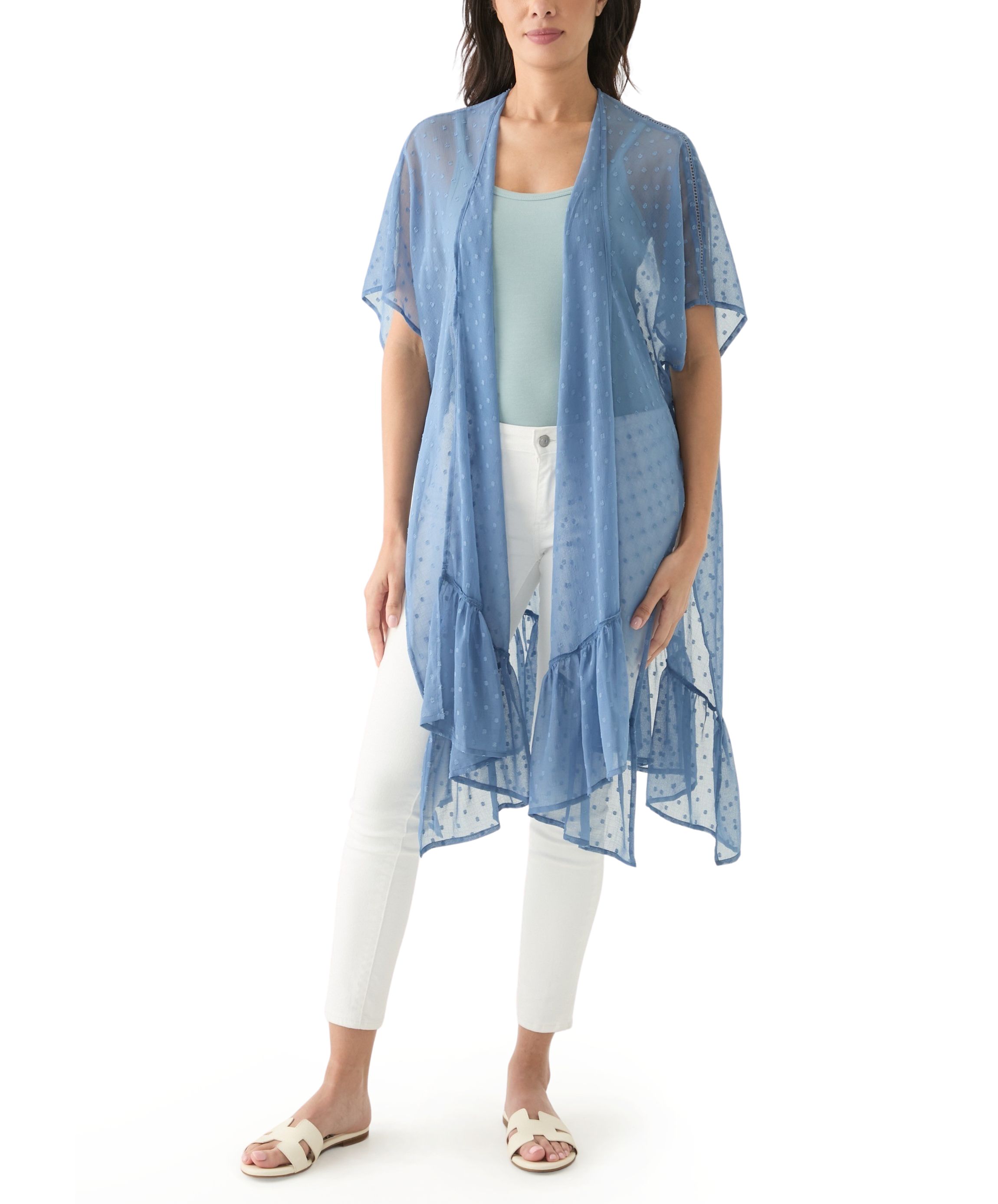 Swiss Dot Ruffle Romper 