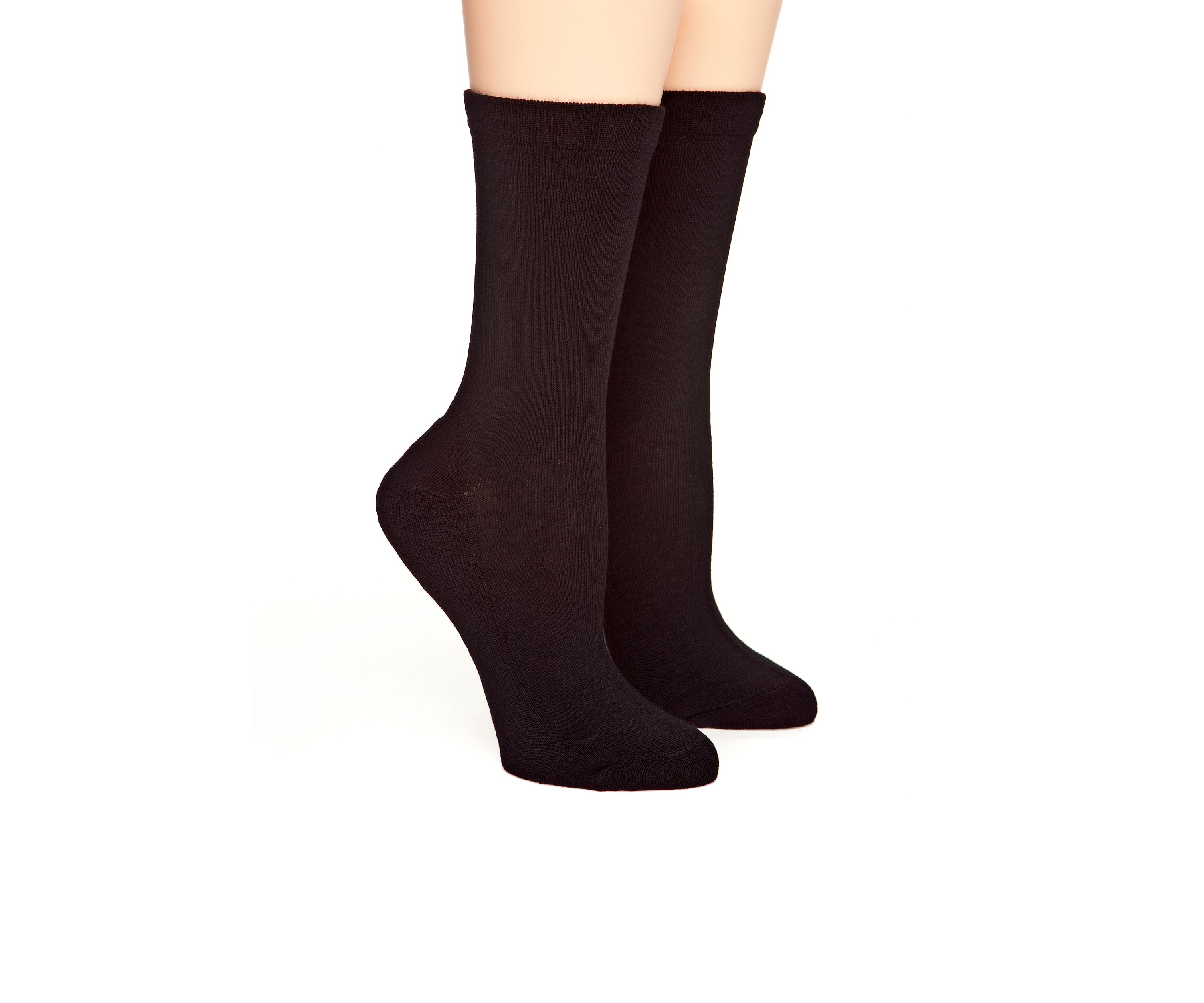 Solid Flat Knit 2 Pack of Socks