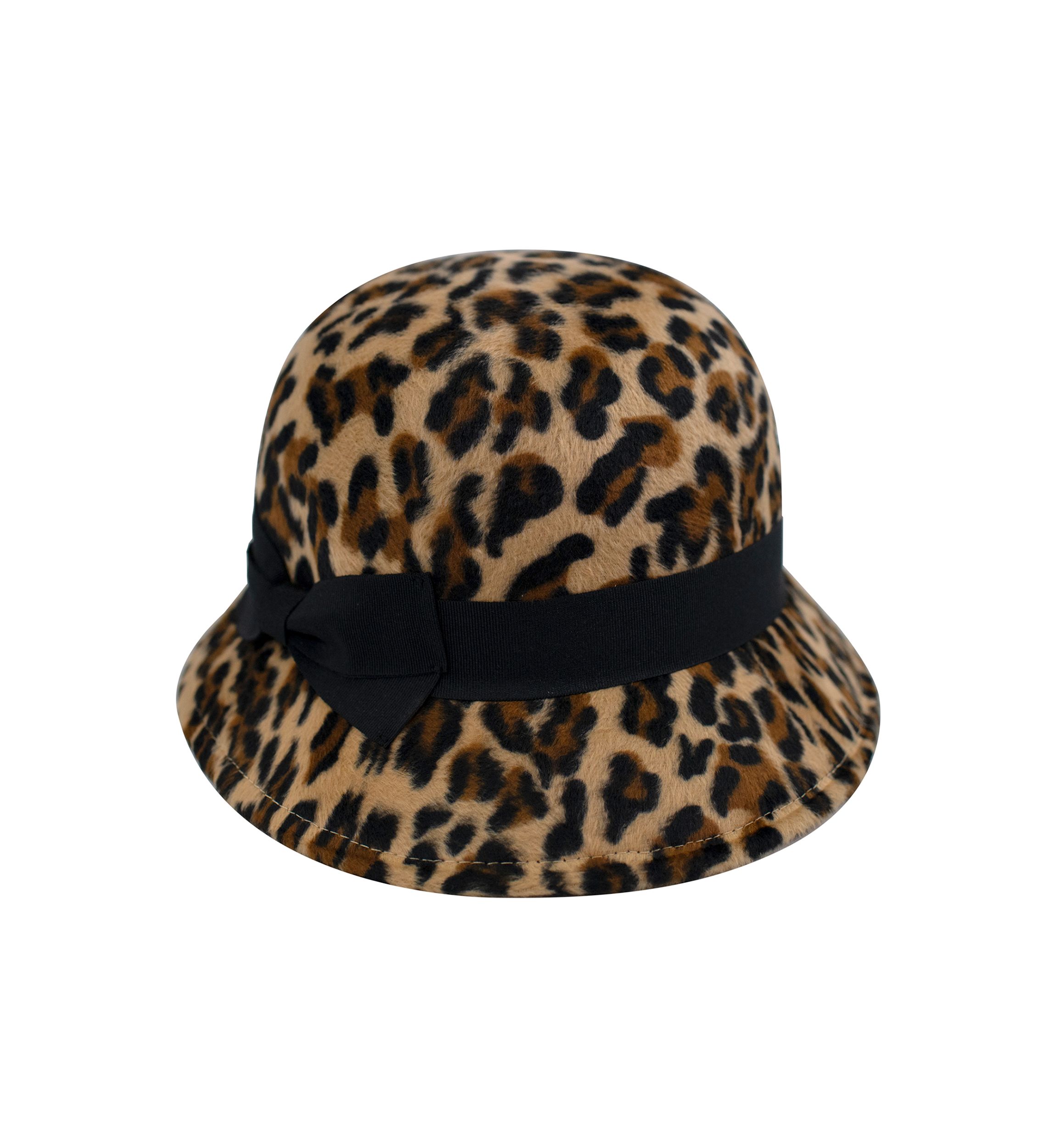 Leopard Cloche Hat 
