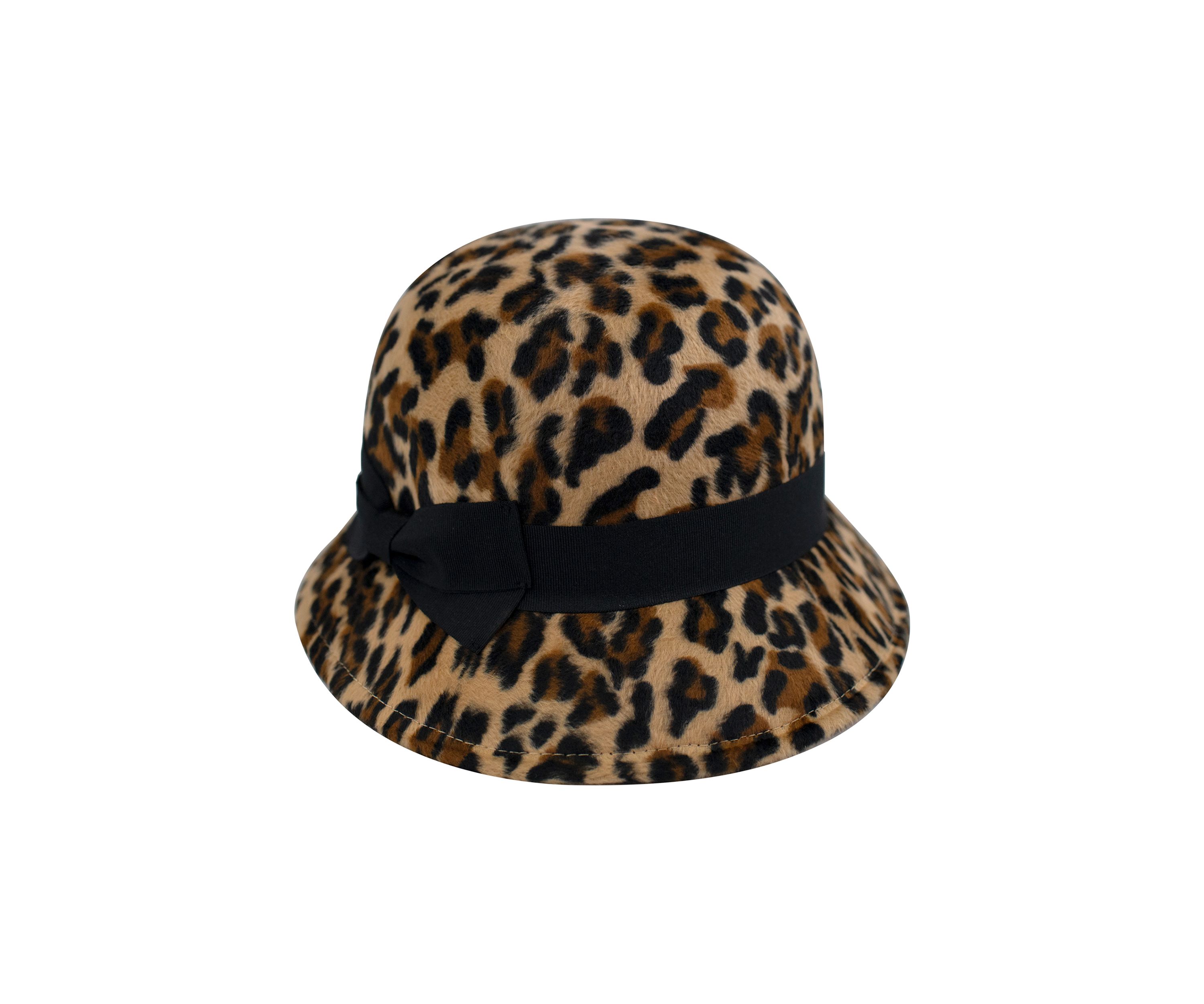 Leopard Cloche Hat 