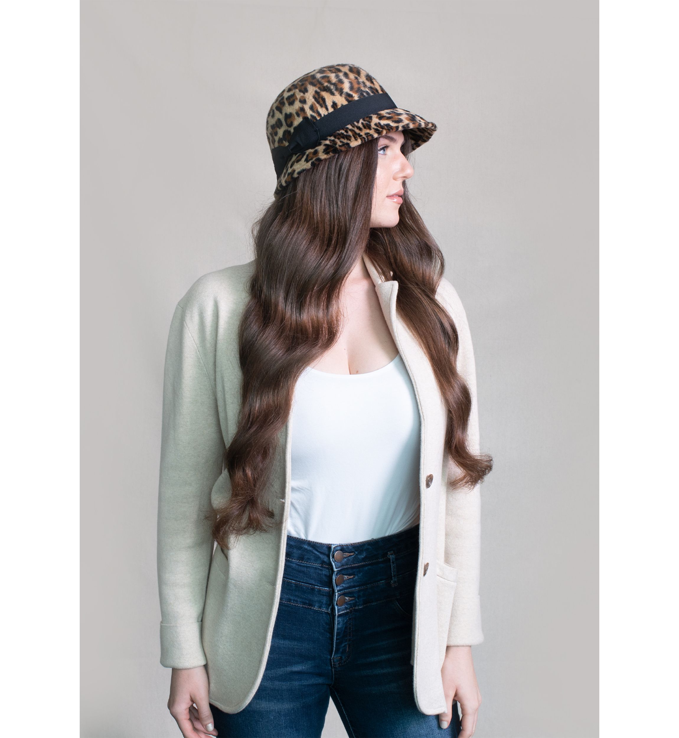 Leopard Cloche Hat 
