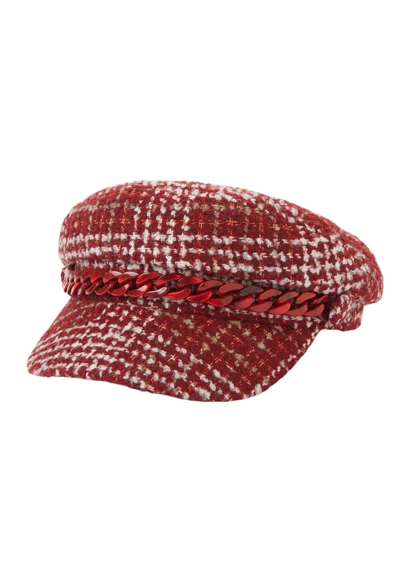 Newsboy Hat with Chain