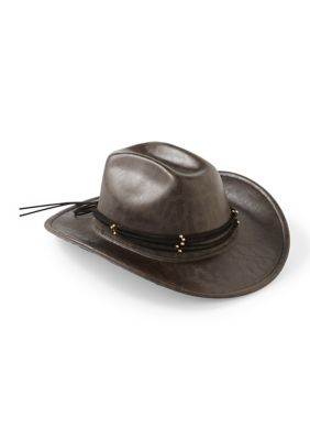 San Diego Hat Company Women's Fedora with Leopard Underbrim, Black