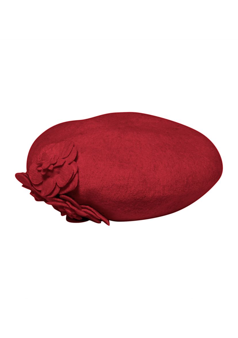 French Style Wool Flower Beret