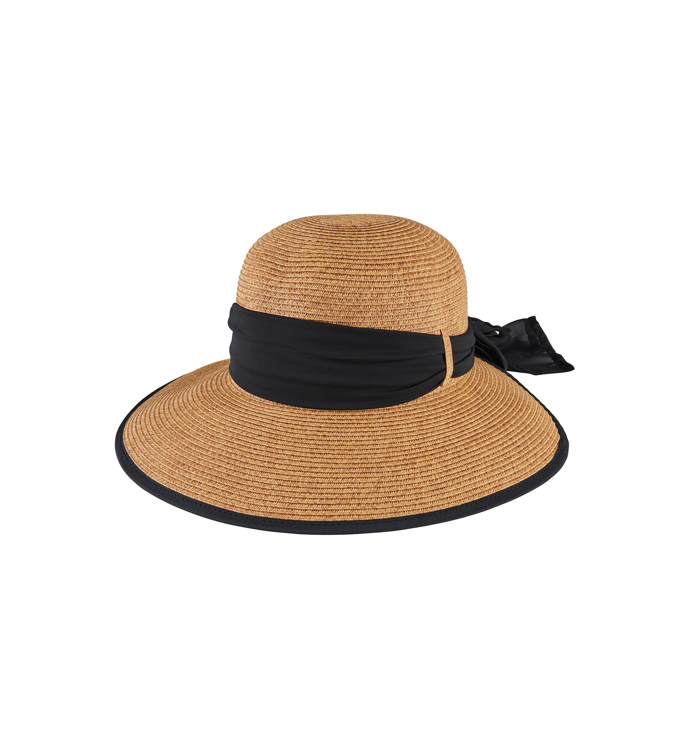 Womens Chiffon Tie Back Face Saver Hat