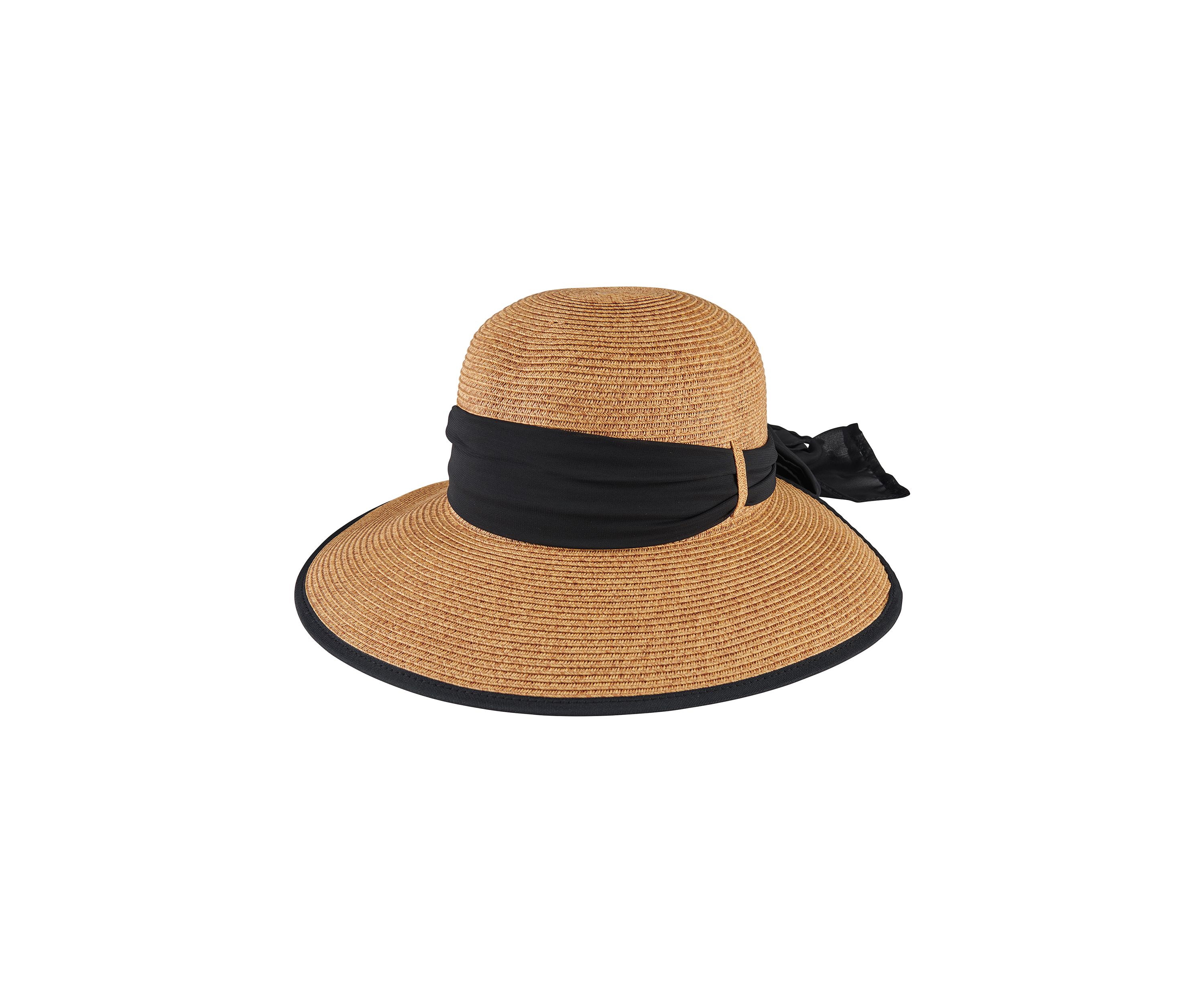 Womens Chiffon Tie Back Face Saver Hat