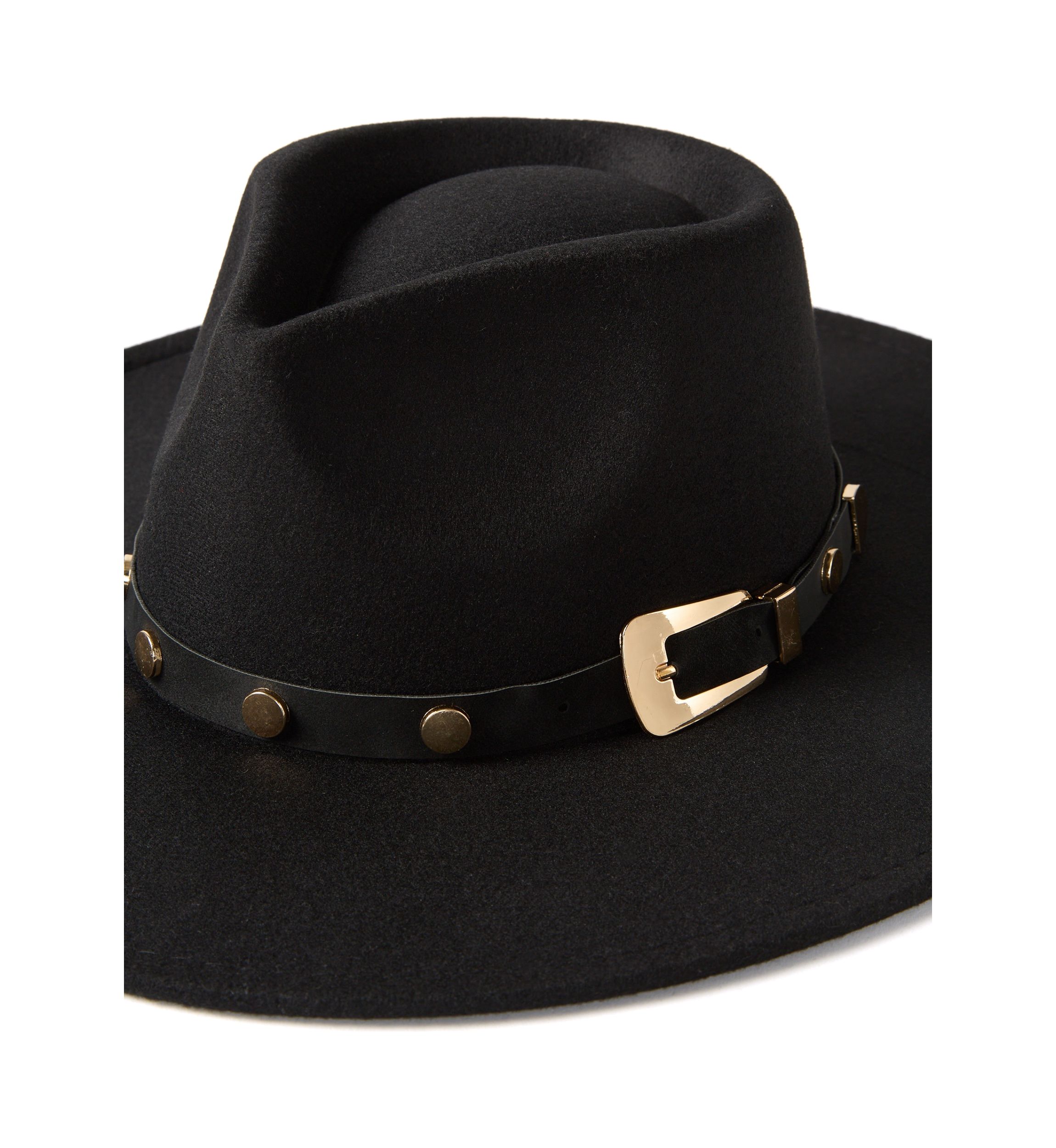 San Diego Hat Company Felt Fedora with Faux Leather Buckle  display picture 1