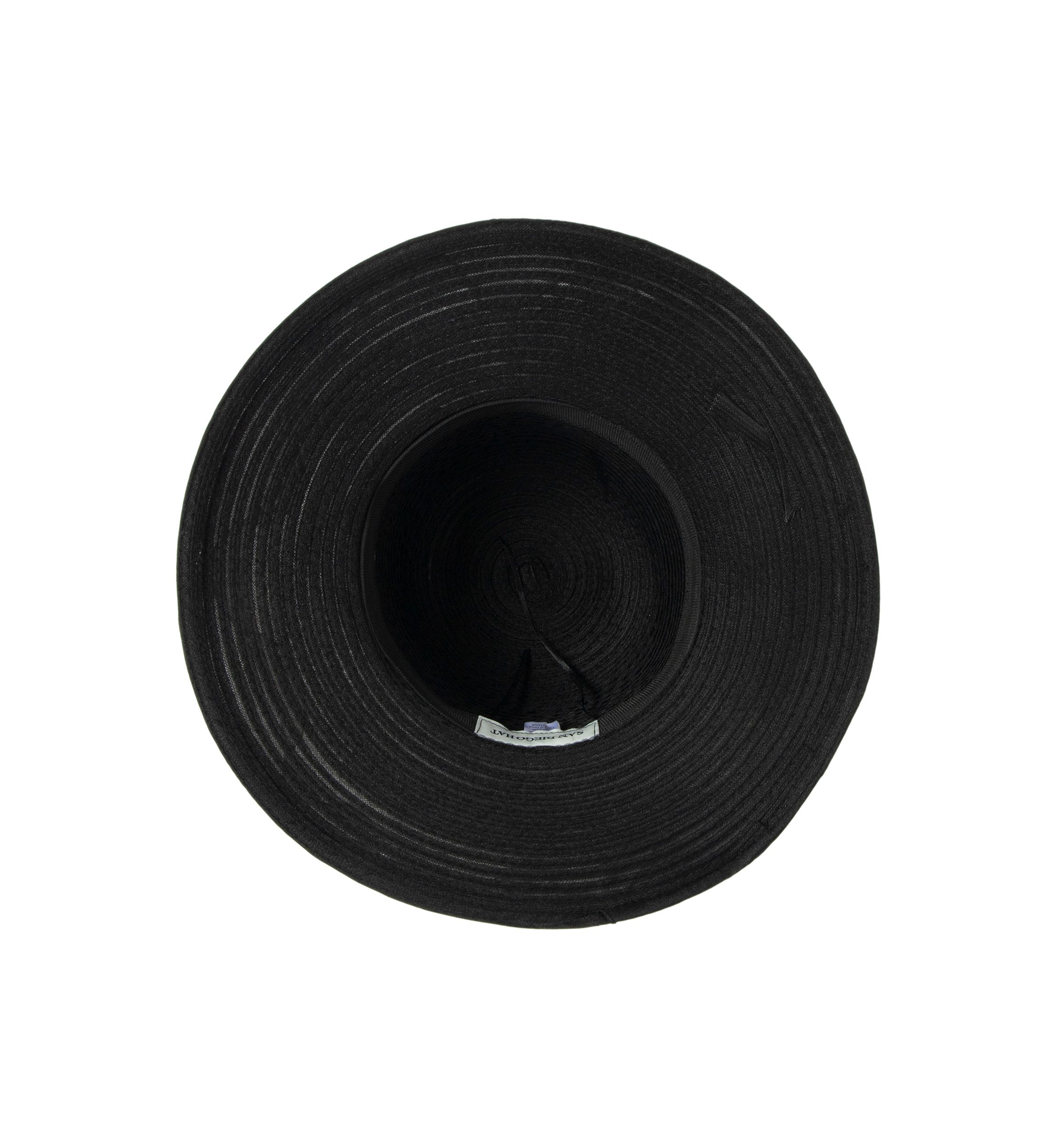 Black Round Crown Braid Hat
