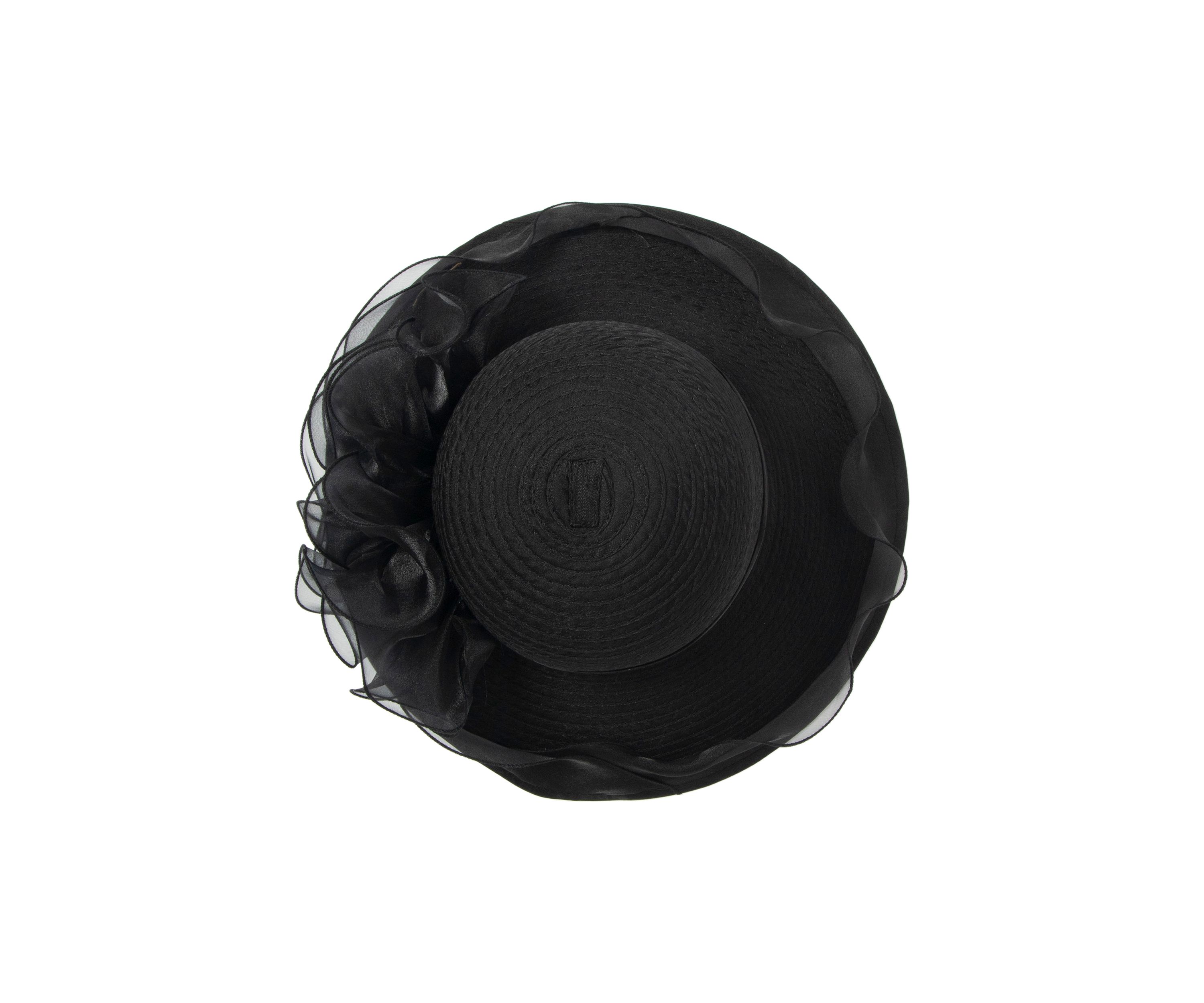 Black Round Crown Braid Hat