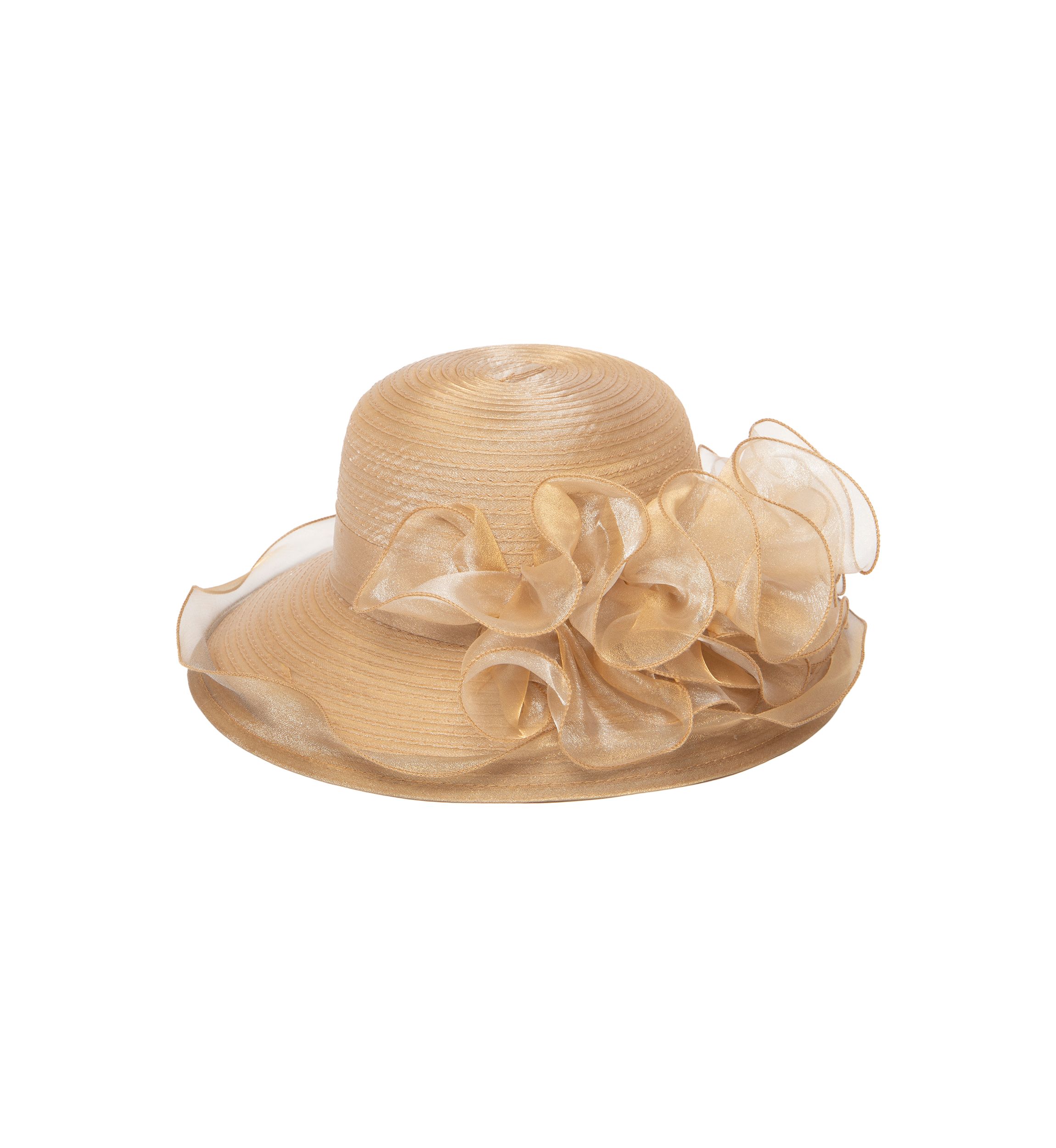 Hat Round Crown Mesh Wide Brim Hat 