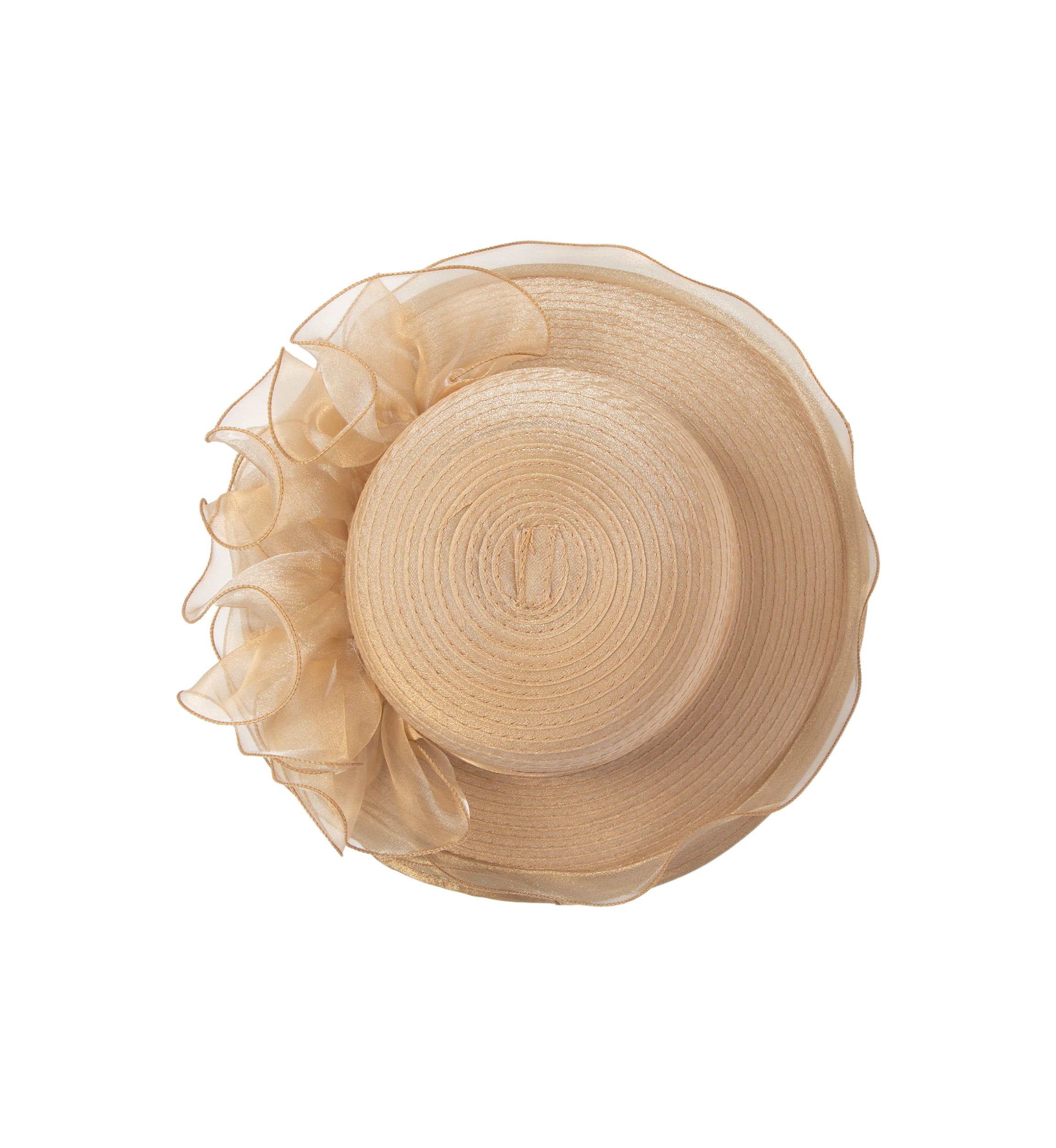 Hat Round Crown Mesh Wide Brim Hat 