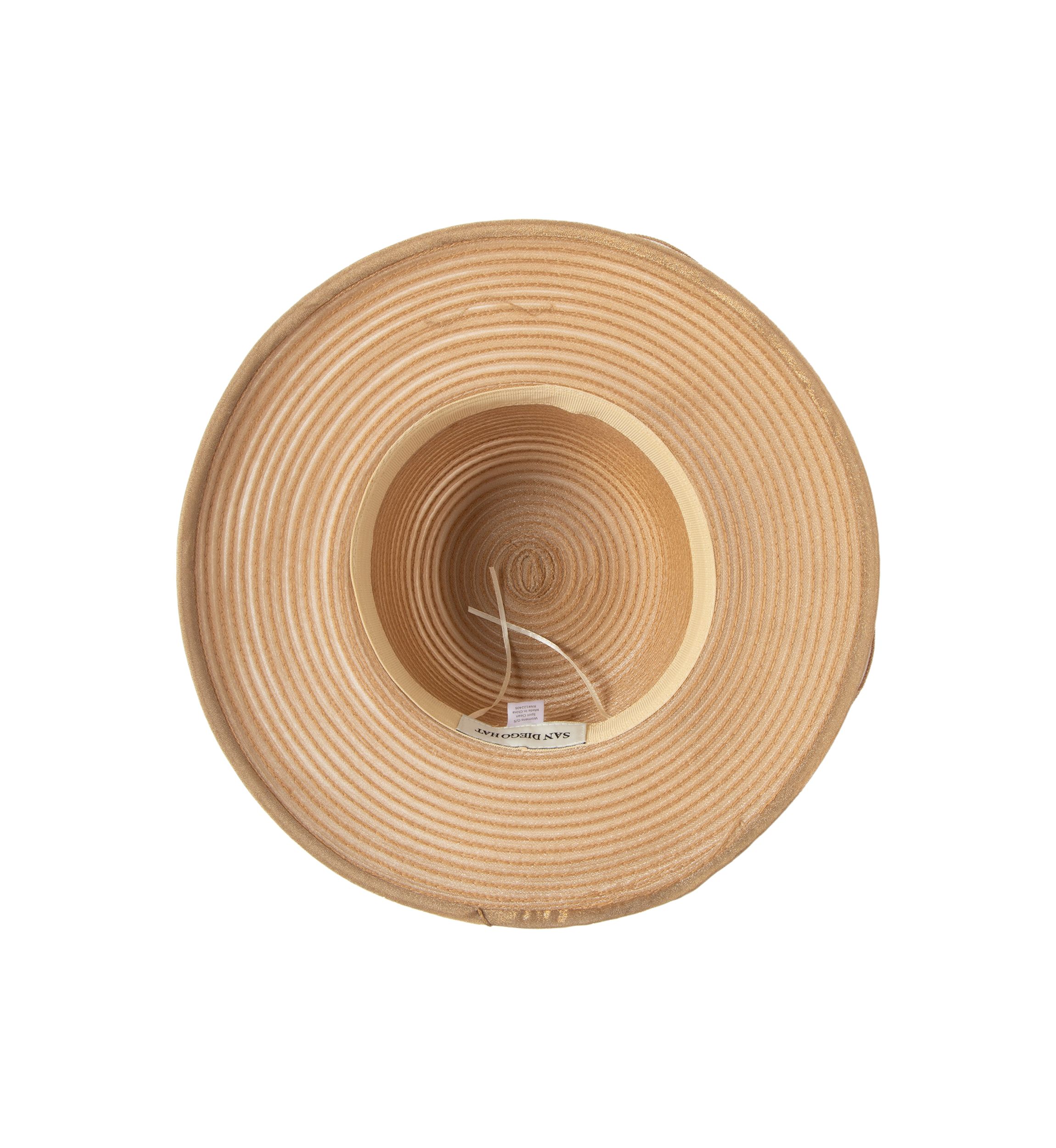 Hat Round Crown Mesh Wide Brim Hat 