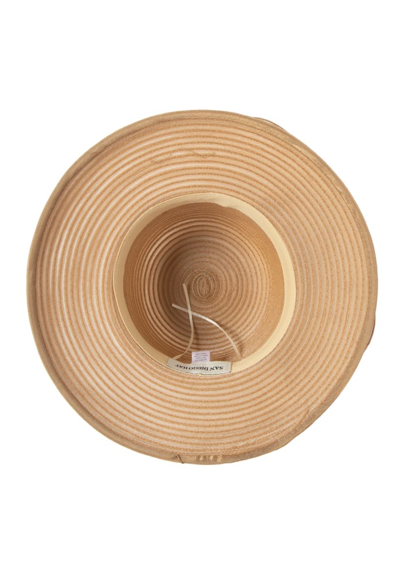 Hat Round Crown Mesh Wide Brim Hat 