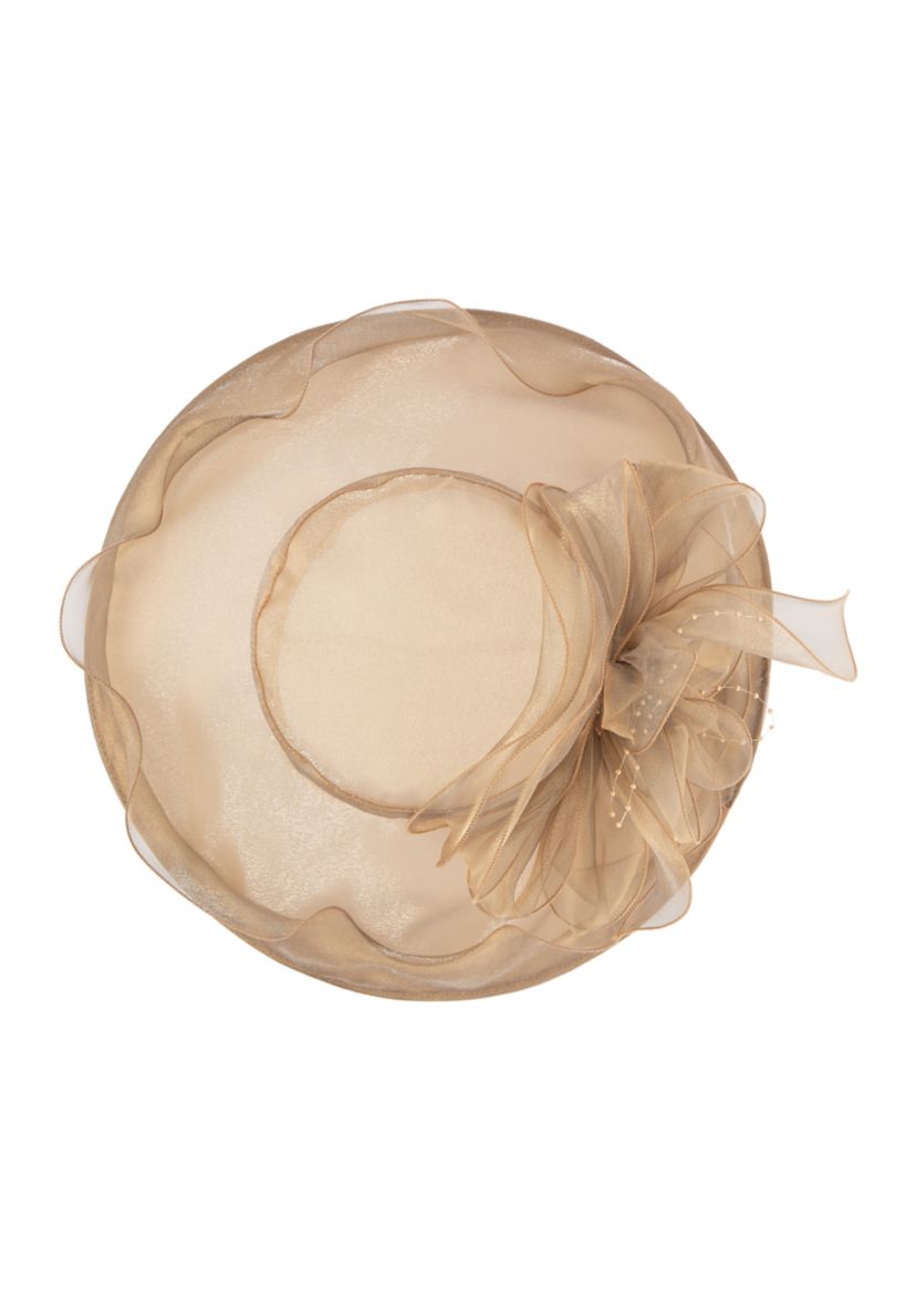 Gold Stiff Organza Hat